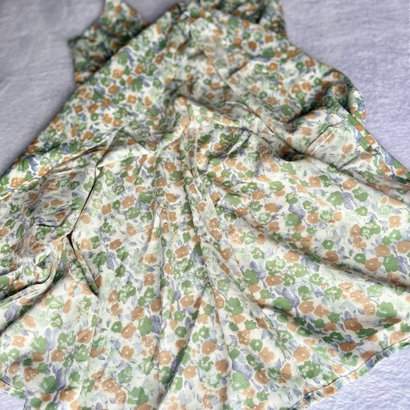 **NWOT** CIDER, (Size S) “Bottomless Mimosas” Green Floral Halter Mini Dress - Picture 10 of 10